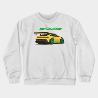 Rear car 911 gt3 rs yellow green Crewneck Sweatshirt